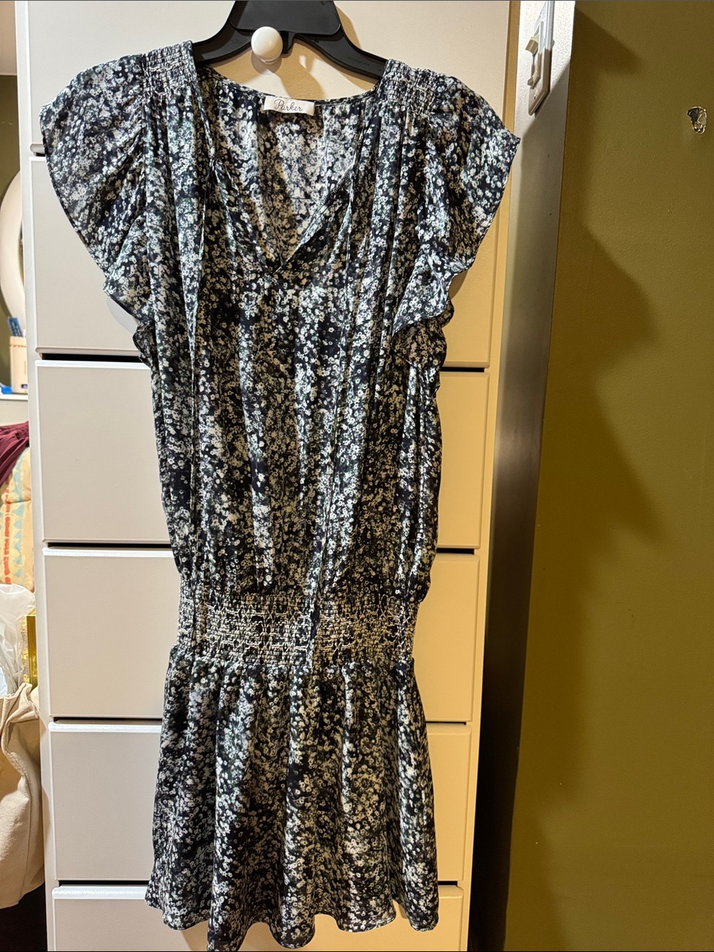 Parker Black Floral Mini Dress